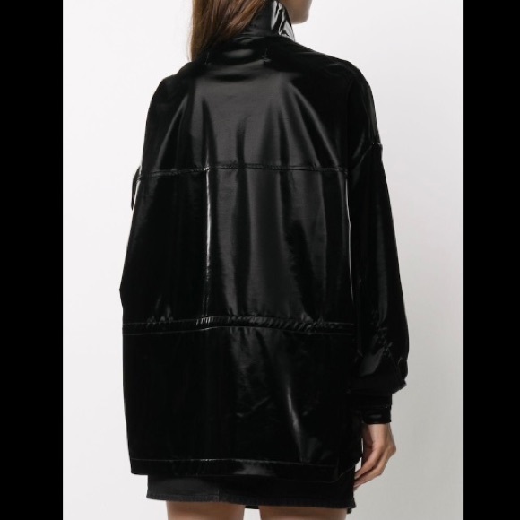 Off-White Glossy Velvet-Trimmed Track Jacket - Picture 7 of 14